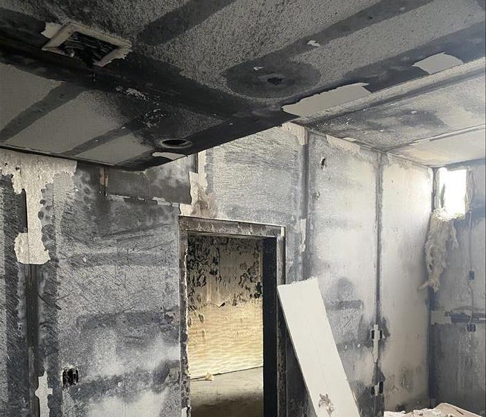 Results of severe interior fire damage