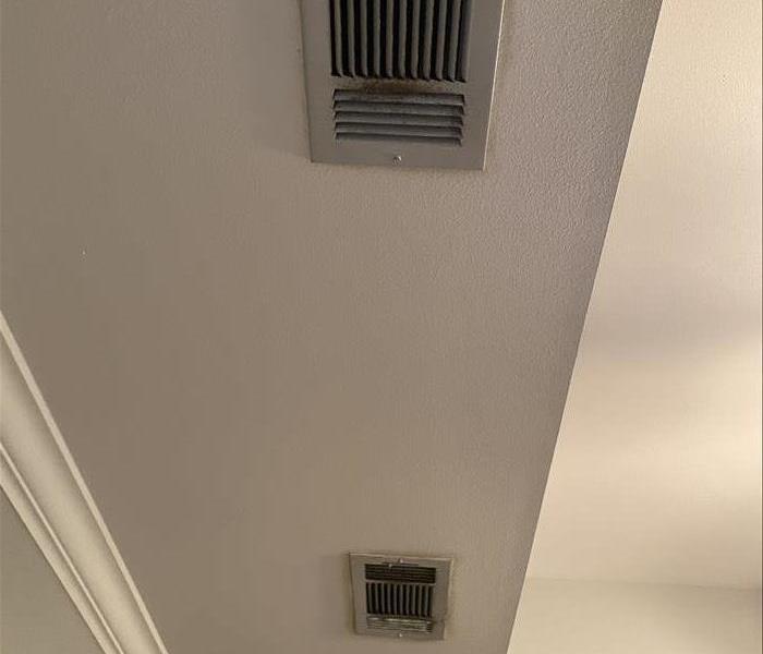 AC ducts that have been collecting dust and debris